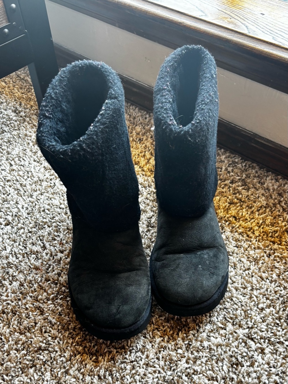 UGG Women’s Black Suede Cozy Mid-Calf Boots